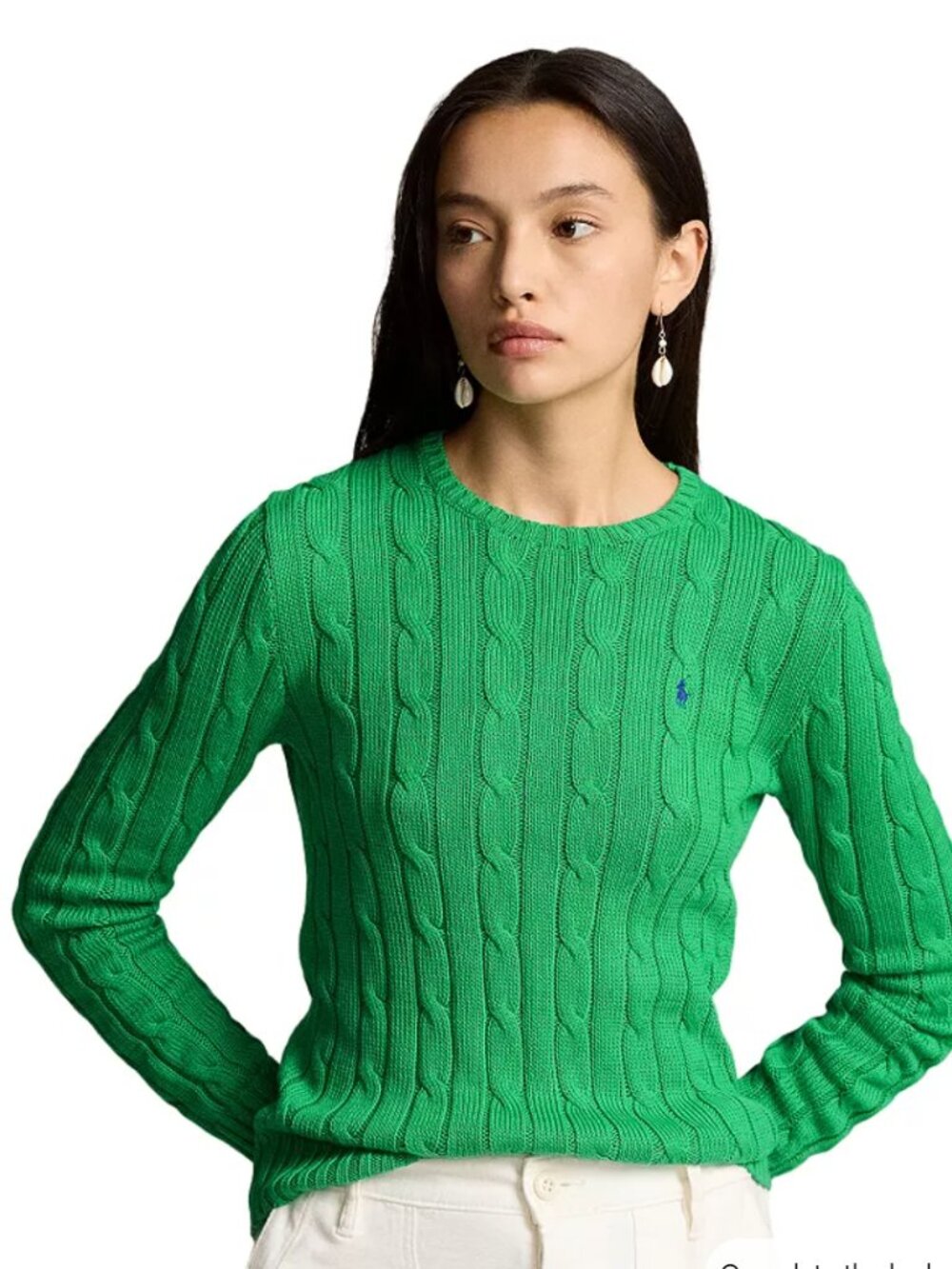 Polo Ralp Lauren Cable knit Cotton Crewneck sweater
